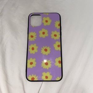 Purple flower iphone 11 pro max case